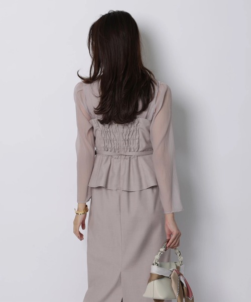 JUSGLITTY（ジャスグリッティー）の「ペプラムワンピース（ワンピース・レディース・ピンク系その他/ブラック系その他・2/1/0）」の16枚目の写真