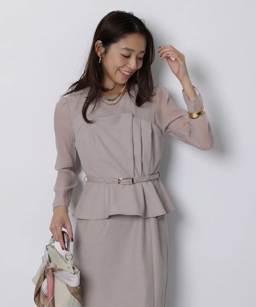 JUSGLITTY（ジャスグリッティー）の「ペプラムワンピース（ワンピース・レディース・ピンク系その他/ブラック系その他・2/1/0）」の18枚目の写真