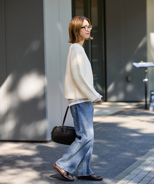 FRAMeWORK（フレームワーク）の「SPRING-ニット（ニット/セーター・レディース・グレー/アイボリー/ブルー・FREE）」の16枚目の写真