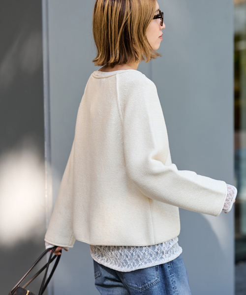 FRAMeWORK（フレームワーク）の「SPRING-ニット（ニット/セーター・レディース・グレー/アイボリー/ブルー・FREE）」の18枚目の写真