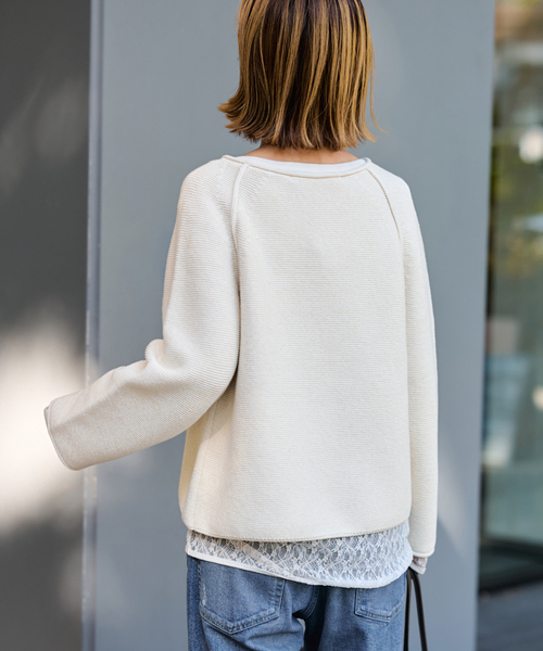 FRAMeWORK（フレームワーク）の「SPRING-ニット（ニット/セーター・レディース・グレー/アイボリー/ブルー・FREE）」の19枚目の写真