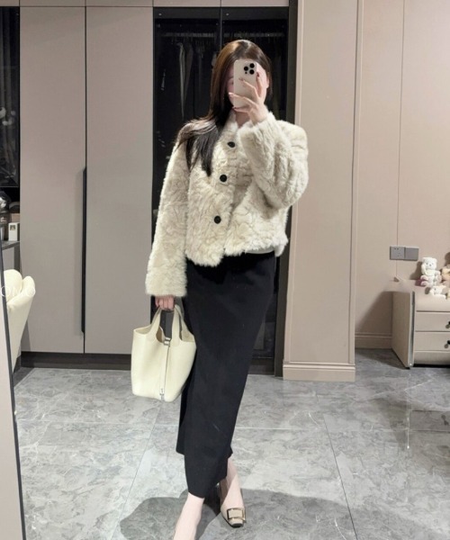 Ritzy（リッツィー）の「もこもこ フェイクファージャケット（その他アウター・レディース・ホワイト/モカ・M）」の17枚目の写真