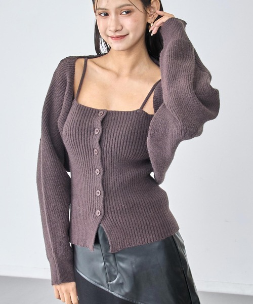 キャミ × ボレロ アンサンブル ニット（アンサンブル）｜ANAP