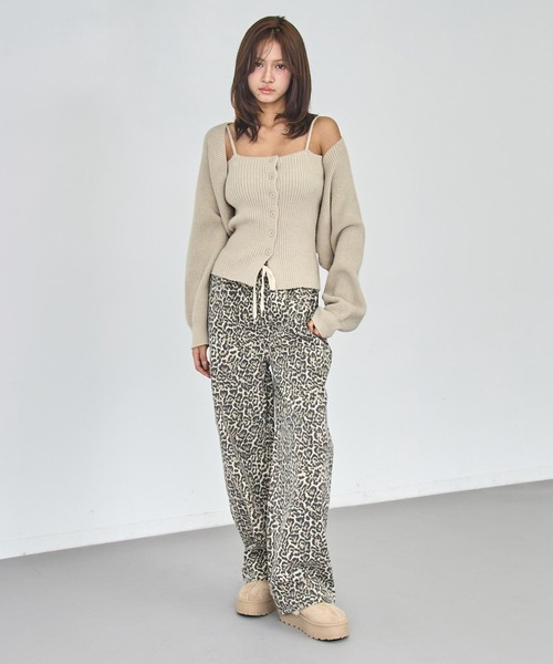 ANAP(アナップ)の「キャミ × ボレロ アンサンブル ニット(アンサンブル・レディース・ダークグレー/ライトベージュ/ブラウン・F)」の18枚目の写真