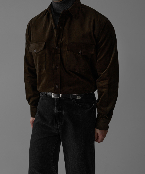 BOWLOW PRODUCT（バウロープロダクト）の「NEW コーデュロイポケットシャツ[ブラック]（シャツ/ブラウス・メンズ・その他・MEDIUM/LARGE）」の3枚目の写真
