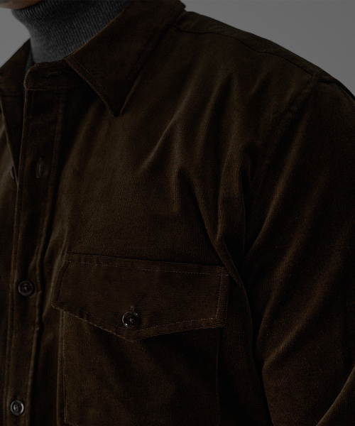 BOWLOW PRODUCT（バウロープロダクト）の「NEW コーデュロイポケットシャツ[ブラック]（シャツ/ブラウス・メンズ・その他・MEDIUM/LARGE）」の5枚目の写真