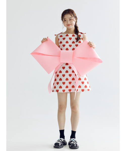 BOMNAL BOUTIQUE（ボムナルブティック）の「リボンミニドレス _ アイボリー（ワンピース・レディース・その他・SMALL/MEDIUM）」の3枚目の写真