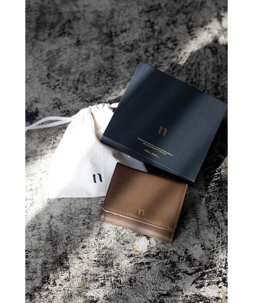 レザー 三つ折り財布 ブラウン オリジナル9ポケットレザー三つ折り財布（財布）｜niko and