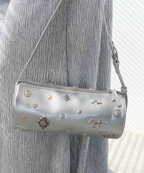 Three Four Time（ｽﾘｰﾌｫｰﾀｲﾑ）の「コンチョドラムボストンBAG（ショルダーバッグ・レディース・シルバー/ブラック/レッド・FREE）」の16枚目の写真