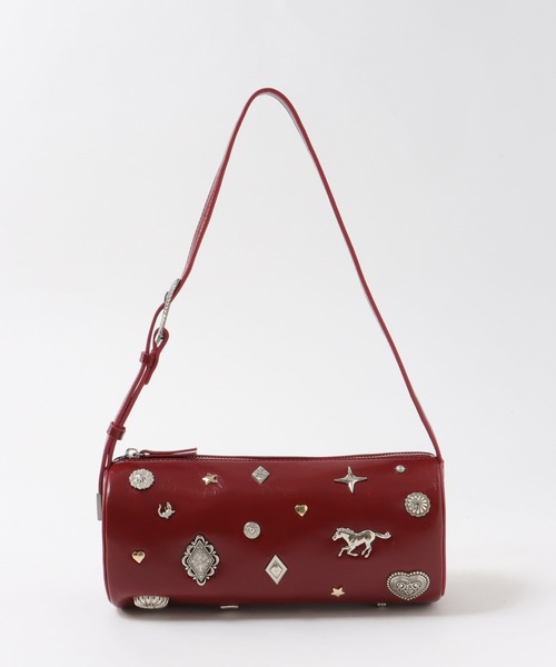 Three Four Time（ｽﾘｰﾌｫｰﾀｲﾑ）の「コンチョドラムボストンBAG（ショルダーバッグ・レディース・シルバー/ブラック/レッド・FREE）」の22枚目の写真