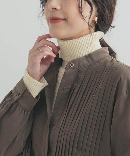 URBAN RESEARCH DOORS(アーバンリサーチドアーズ)の「タートルネックリブニット(ニット/セーター・レディース・オレンジ/オフホワイト/ブラック・FREE)」の2枚目の写真