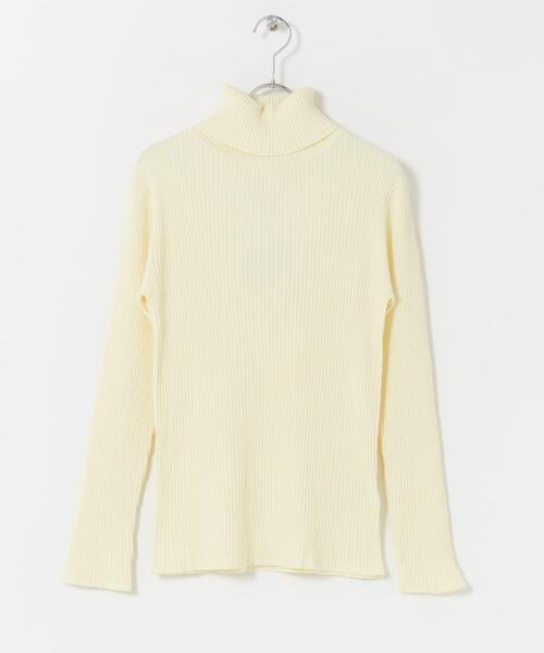 URBAN RESEARCH DOORS（アーバンリサーチドアーズ）の「タートルネックリブニット（ニット/セーター・レディース・オレンジ/オフホワイト/ブラック・FREE）」の4枚目の写真