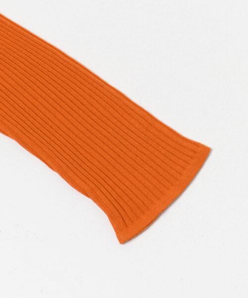 URBAN RESEARCH DOORS(アーバンリサーチドアーズ)の「タートルネックリブニット(ニット/セーター・レディース・オレンジ/オフホワイト/ブラック・FREE)」の10枚目の写真