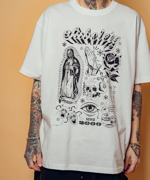 Subciety(サブサエティ)の「Chapter tee(Tシャツ/カットソー・メンズ・ホワイト/ブラック・SMALL/MEDIUM/LARGE/X-LARGE/XX-LARGE)」の12枚目の写真