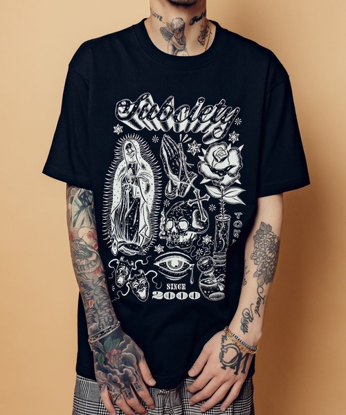 Subciety(サブサエティ)の「Chapter tee(Tシャツ/カットソー・メンズ・ホワイト/ブラック・SMALL/MEDIUM/LARGE/X-LARGE/XX-LARGE)」の8枚目の写真
