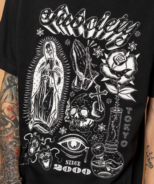Subciety(サブサエティ)の「Chapter tee(Tシャツ/カットソー・メンズ・ホワイト/ブラック・SMALL/MEDIUM/LARGE/X-LARGE/XX-LARGE)」の16枚目の写真