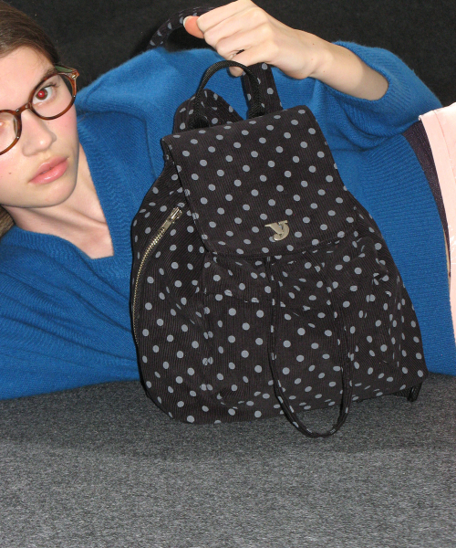 mini day backpack (dot corduroy)