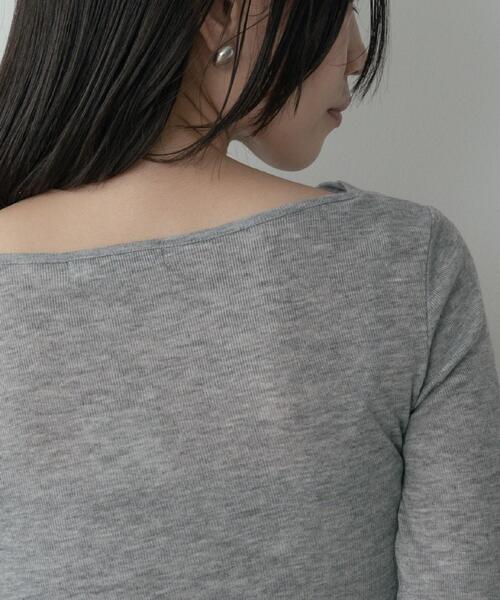 GALLEST（ギャレスト）の「オフショルカットソー（Tシャツ/カットソー・レディース・グレー系4/ライトグリーン/ブラック系8・38）」の11枚目の写真