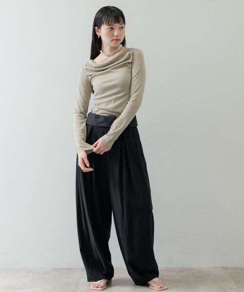 GALLEST（ギャレスト）の「オフショルカットソー（Tシャツ/カットソー・レディース・グレー系4/ライトグリーン/ブラック系8・38）」の18枚目の写真