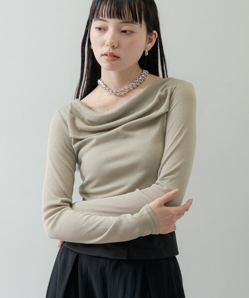 GALLEST（ギャレスト）の「オフショルカットソー（Tシャツ/カットソー・レディース・グレー系4/ライトグリーン/ブラック系8・38）」の19枚目の写真