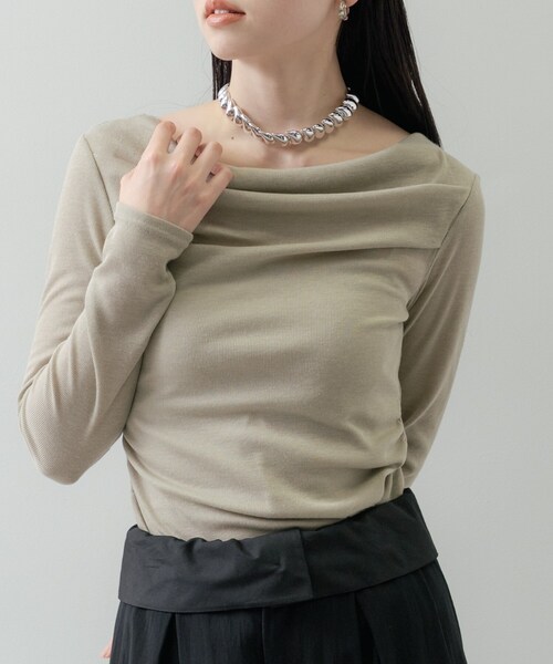 GALLEST（ギャレスト）の「オフショルカットソー（Tシャツ/カットソー・レディース・グレー系4/ライトグリーン/ブラック系8・38）」の20枚目の写真