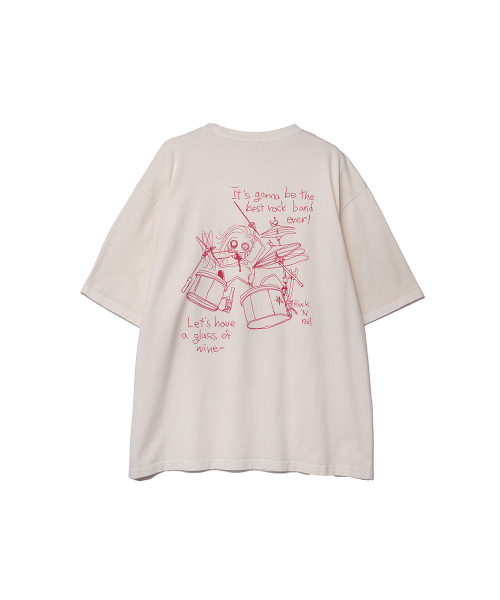 NONFLOOR(ノンフロア)の「ベストロックバンドTシャツクリーム(Tシャツ/カットソー・メンズ・その他・L/M/S)」の1枚目の写真