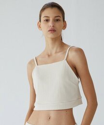 IVORY WRINKLE SLEEVELESS KNIT TOP