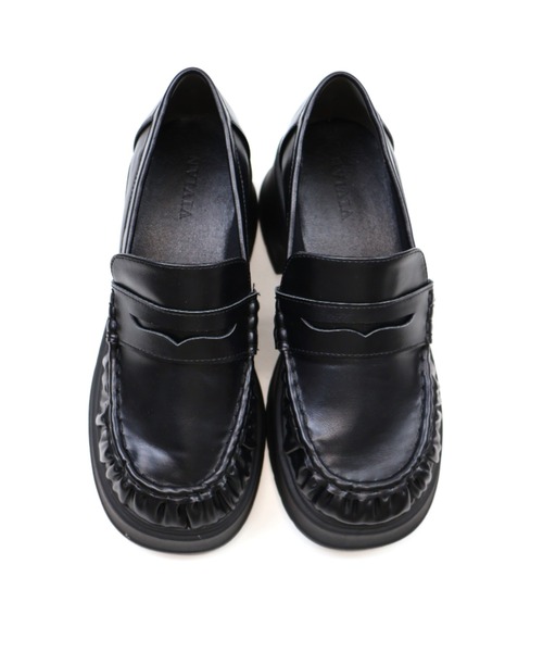 VIVIAN（ヴィヴィアン）の「厚底ギャザーローファー（ローファー・レディース・ブラック/ダークブラウン・S/LL/L/M）」の9枚目の写真