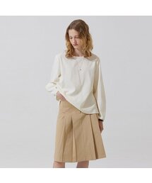 ADAUL（アダウル）の「スレンバックボタンプリーツミディスカート - ベージュ（スカート）」