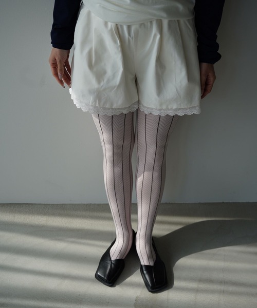 SANSeLF（サンセルフ）の「【SANSeLF】スリムラインヘリンボーンタイツ saa25a244（タイツ/ストッキング・レディース・B/C/A・FREE）」の6枚目の写真