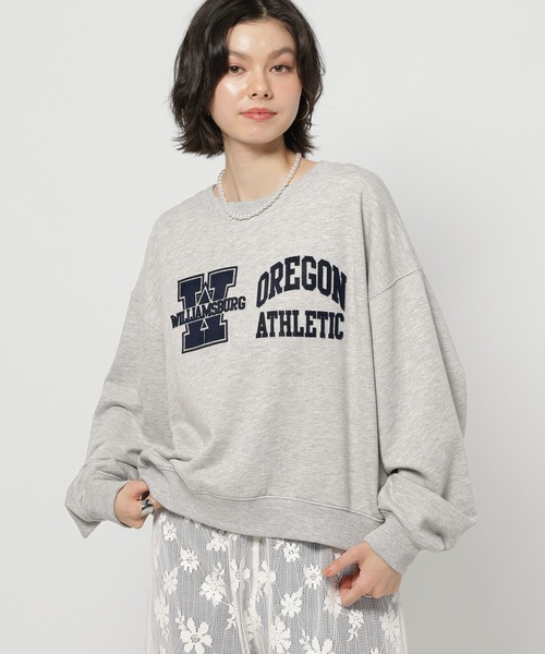 niko and...(ニコアンド)の「ブラッシュエンブロ裏毛プルオーバー(スウェット・レディース・ネイビー/レッド/グレー・MEDIUM/LARGE)」の10枚目の写真