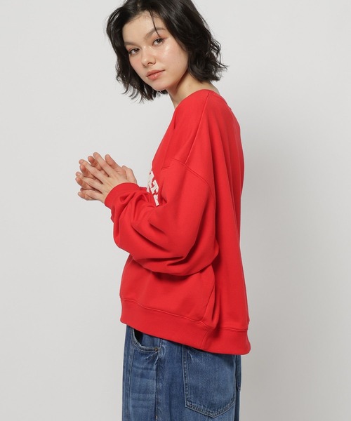 niko and...(ニコアンド)の「ブラッシュエンブロ裏毛プルオーバー(スウェット・レディース・ネイビー/レッド/グレー・MEDIUM/LARGE)」の17枚目の写真