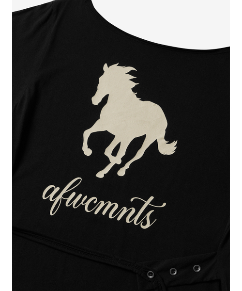 A FEW COMMENTS(アフューコメンツ)の「ダブルストリングカットアウトTシャツブラック(Tシャツ/カットソー・レディース・その他・FREE)」の3枚目の写真