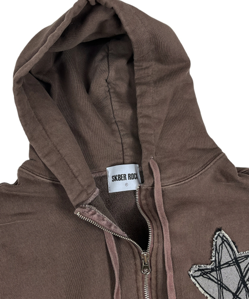SK8ER ROCK(スケーターロック)の「Doodle Star Pigment Hood Zip-up (Brown)(ベスト・レディース・その他・ONE SIZE)」の3枚目の写真