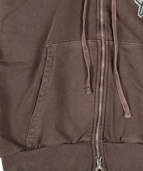 SK8ER ROCK(スケーターロック)の「Doodle Star Pigment Hood Zip-up (Brown)(ベスト・レディース・その他・ONE SIZE)」の5枚目の写真