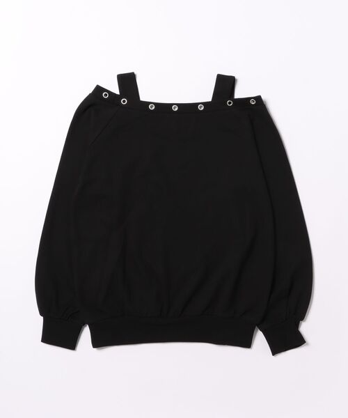 repipi armario（レピピ アルマリオ）の「EYELETオフショルスウェット（スウェット・キッズ・オフホワイト/グレー/ブラック・SMALL/MEDIUM/LARGE）」の16枚目の写真