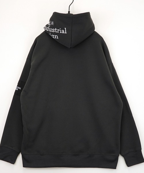 L'atelier(ラトリエ)の「グラフィック パーカー ワイド 長袖スウェット ワンポイント ロゴ(パーカー・メンズ・ブラック系その他2/ホワイト系2/ブラック系2・L/LL/M)」の12枚目の写真