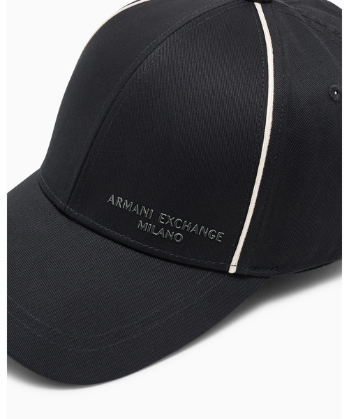 ARMANI EXCHANGE(アルマーニエクスチェンジ)の「【A|X アルマーニ エクスチェンジ】AXロゴ パイピング キャップ(キャップ・メンズ・インディゴブルー/ブラック・FREE)」の7枚目の写真