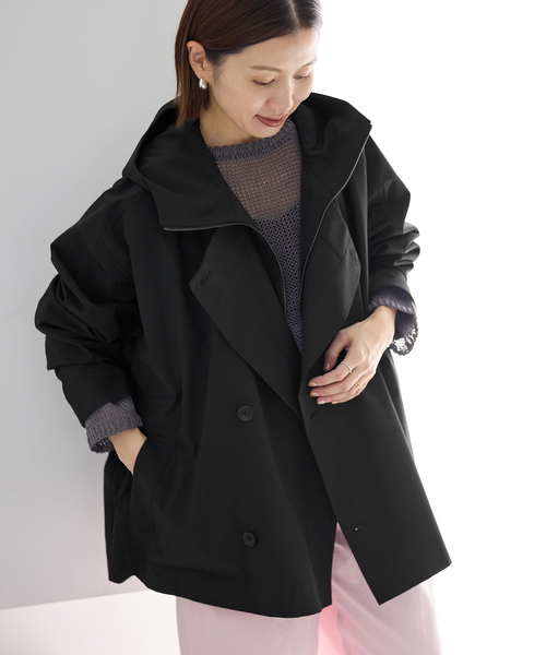 IENA（イエナ）の「《一部サイズ別注》VACHEMENT/ヴァシュモン シェルタフタ ショート コート（その他アウター・レディース・ブラック/ベージュ・38/36）」の13枚目の写真