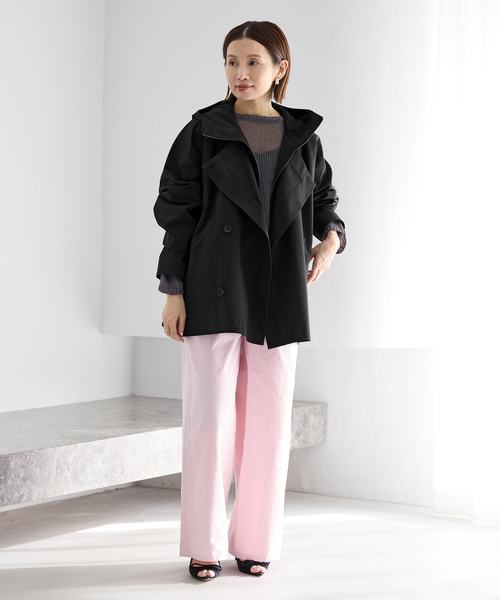 IENA（イエナ）の「《一部サイズ別注》VACHEMENT/ヴァシュモン シェルタフタ ショート コート（その他アウター・レディース・ブラック/ベージュ・38/36）」の22枚目の写真