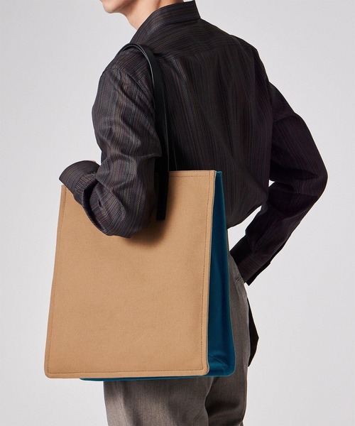 Paul Smith（ポールスミス）の「コンサティーナキャンバス トートバッグ【553438 N190T】（トートバッグ・メンズ・オレンジ/グリーン・FREE）」の4枚目の写真