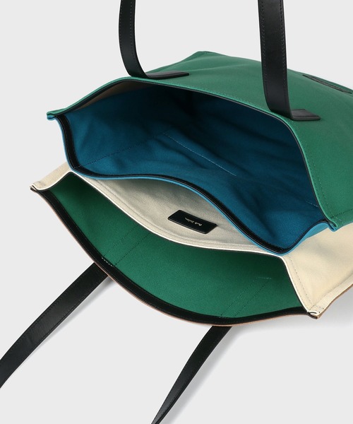Paul Smith（ポールスミス）の「コンサティーナキャンバス トートバッグ【553438 N190T】（トートバッグ・メンズ・オレンジ/グリーン・FREE）」の6枚目の写真