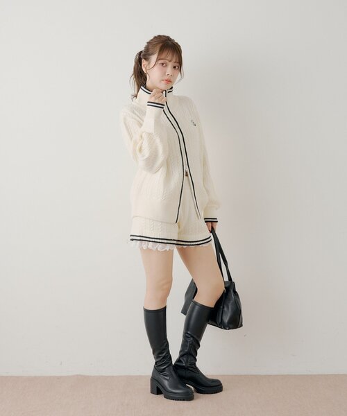 Chico(チコ)の「【セットアップ対応】裾レイヤードニットショートパンツ(その他パンツ・レディース・グレー/ピンク/アイボリー・SMALL/MEDIUM)」の10枚目の写真