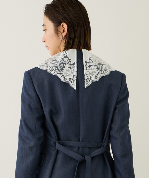 ROPE'（ロペ）の「レースカラープルオーバーブラウス（シャツ/ブラウス・レディース・ブラック/ホワイト・FREE）」の10枚目の写真