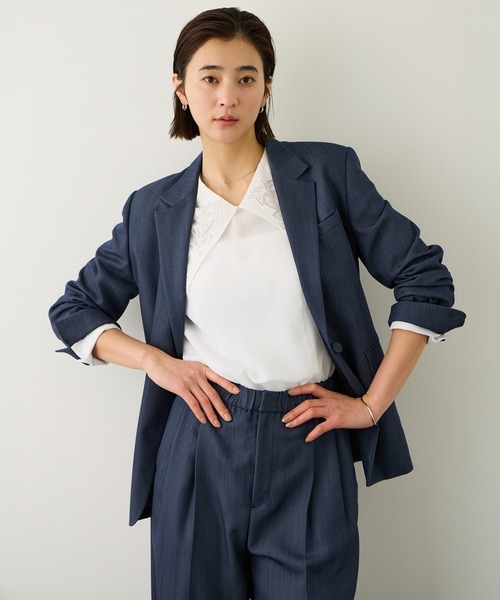 ROPE'（ロペ）の「レースカラープルオーバーブラウス（シャツ/ブラウス・レディース・ブラック/ホワイト・FREE）」の17枚目の写真