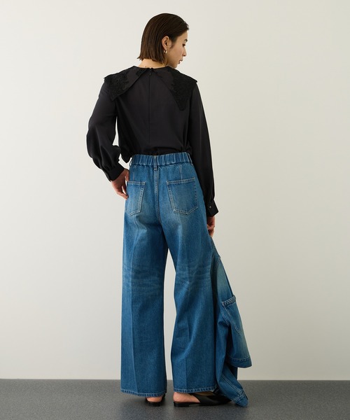 ROPE'（ロペ）の「レースカラープルオーバーブラウス（シャツ/ブラウス・レディース・ブラック/ホワイト・FREE）」の20枚目の写真