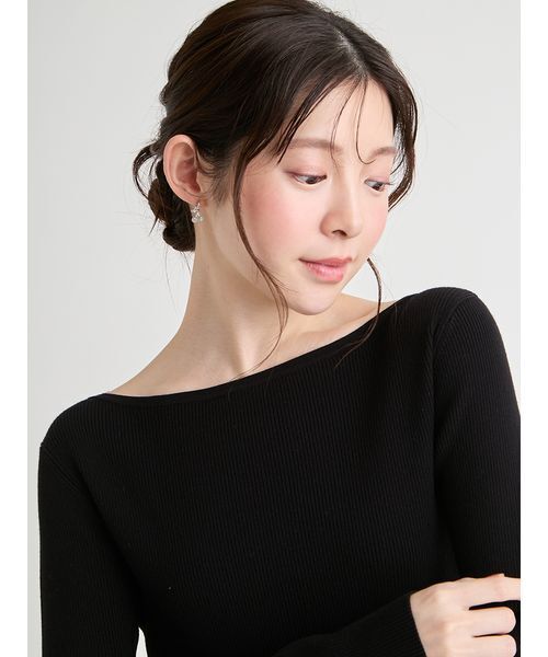CELFORD（セルフォード）の「ラッフルスカートドッキングニットワンピ（ワンピース・レディース・ライトグレー/サックスブルー/ブラック・38/36）」の16枚目の写真