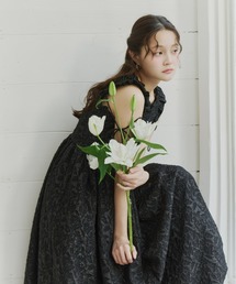 Olu.（オルドット）の「フリルリボンジャガードワンピース（ワンピース）」