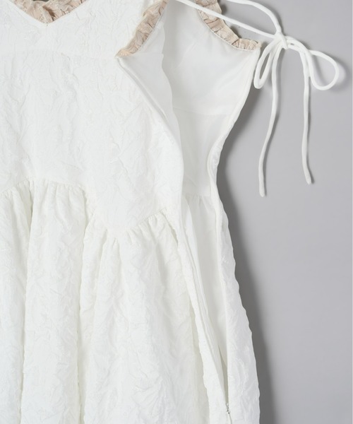 Olu.（オルドット）の「フリルリボンジャガードワンピース（ワンピース・レディース・ブラック×ベージュ/ホワイト系その他/ブラック・0/1）」の14枚目の写真