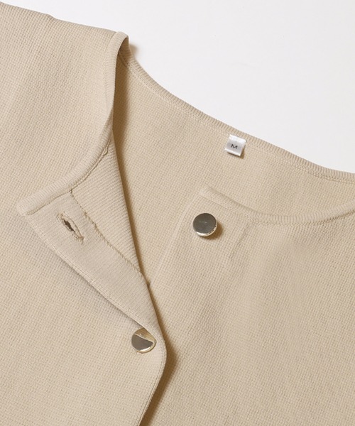 coca（coca）（コカ）の「金ボタンニットベスト | セレモニー オフィス ママスーツ フォーマルウェア スーツ 卒業式（ベスト・レディース・ネイビー/ベージュ・M/L）」の16枚目の写真